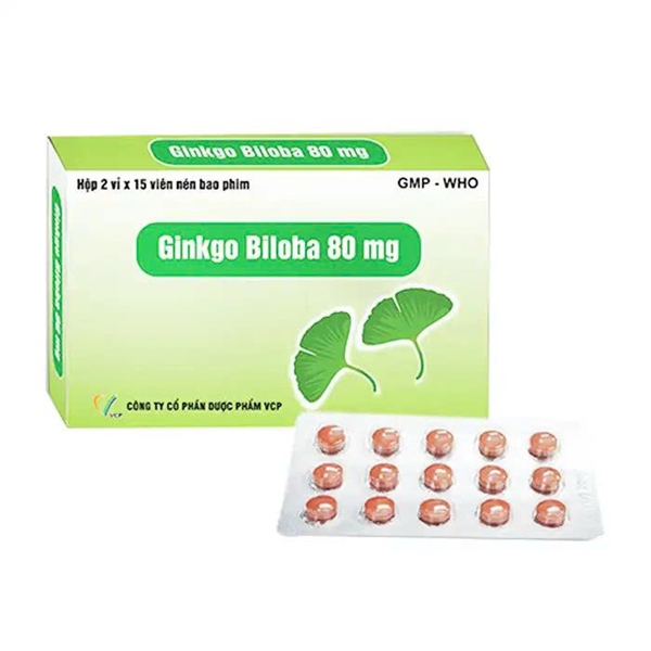 Ginkgo Biloba 80mg (Hộp 2 vỉ x 15viên) - VCP