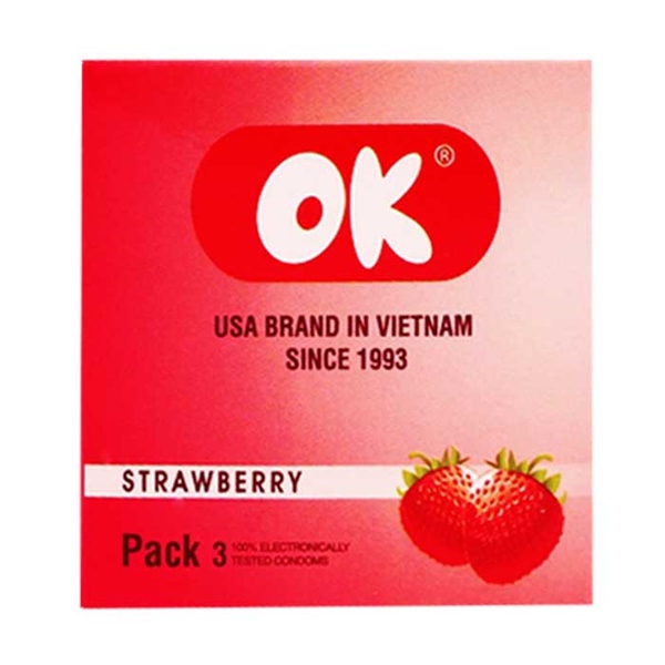 Bao cao su OK Original + Strawberry (H*3 cái) - VN
