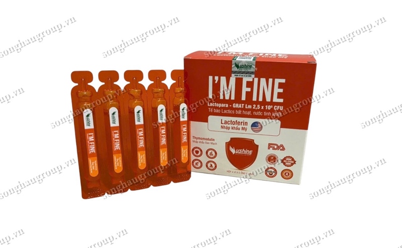 Im Fine (Thích hợp với người chán ăn, mệt mỏi cần nâng cao sức đề kháng) (Hộp 4 vỉ x 5 ống x 10ml) - Tùng Lộc (Vshine)