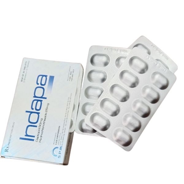 Indapa (Captopril 50mg + Hydrochlorothiazid 25mg) (H*3vỉ*10viên) - S.P.M 2