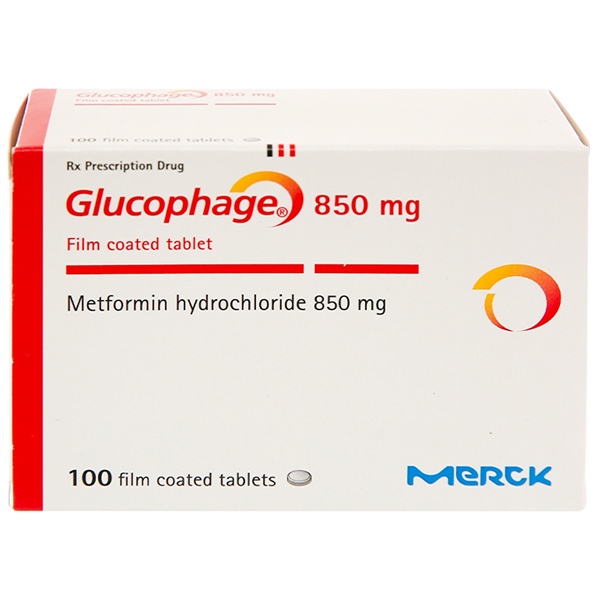 Glucophage 850mg (Hộp 5 vỉ x 20 viên) - Merck/France
