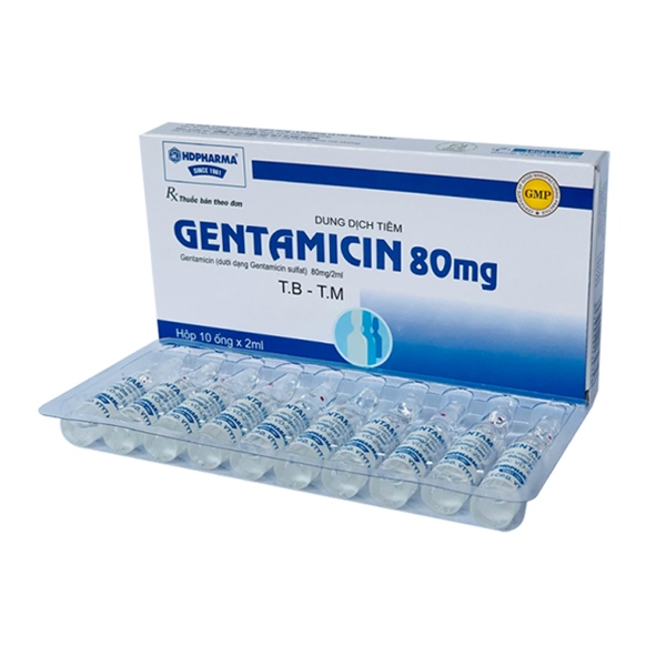 Gentamicin 80mg/2ml (Kiện 36 Hộp x 50 ống x 2ml) - HD Pharma /Việt Nam