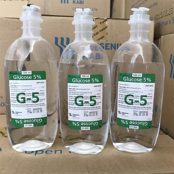 Glucose 5%/500ml (Thùng 20 chai nhựa 500ml) - CTCP Fresenius Kabi VN