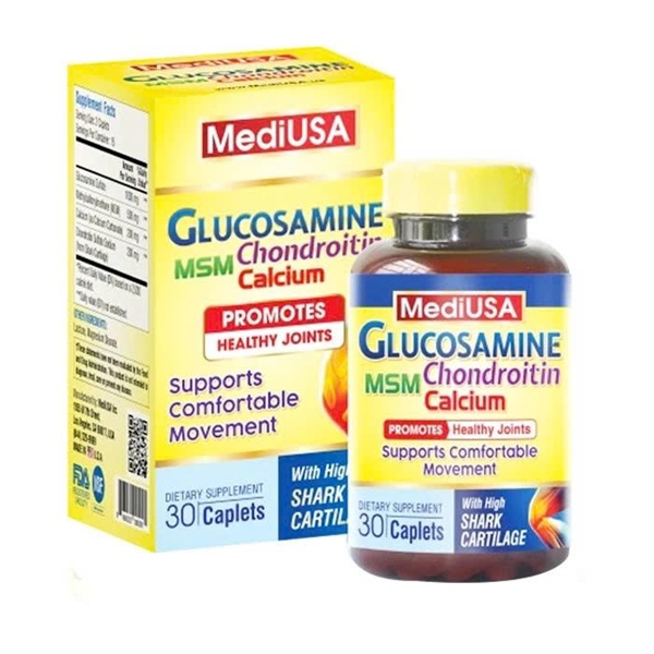 Glucosamine Chondroitin MSM Calcium (Bổ sung dưỡng chất cho khớp) (Lọ 30 viên) - MediUSA
