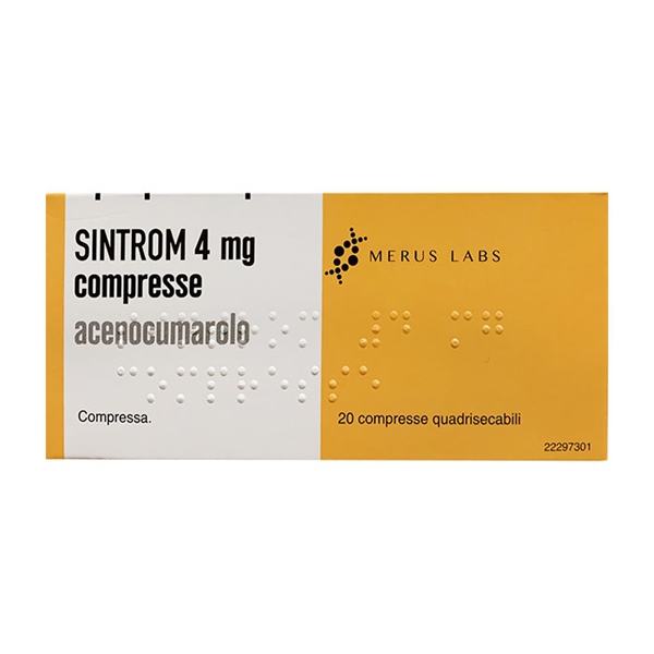 Sintrom 4mg (Acenocoumarol) (Hộp 2 vỉ x 10 viên) - Merus Labs