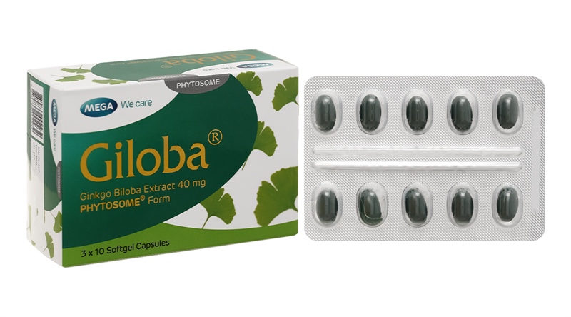 Giloba (Ginkgo Biloba Extract 40mg) (Hộp 3 vỉ x 10 viên) - Meglifea
