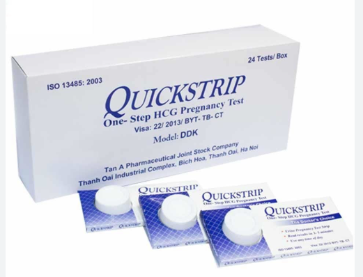 Test thử thai Quickstrip HCG (H*24test) - Tân á