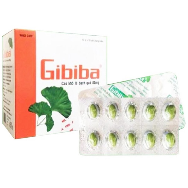Gibiba (Ginkgo biloba leaf extract 80mg) (Hộp 10 vỉ x 10viên) - Phil Inter pharma (Phúc Lâm) 2