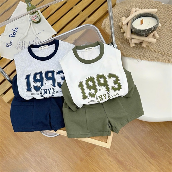 Set quần áo ba lỗ 1993 - MÀU RÊU