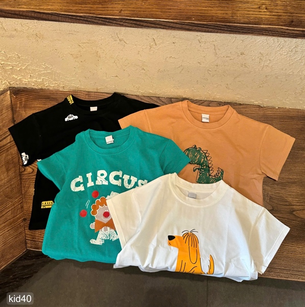 4 áo thun xanh lá, nâu, đen, trắng