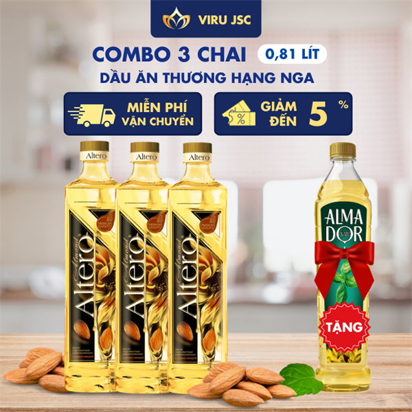 Altero - Combo 3 Hạnh nhân + Tặng 1 Ô Liu