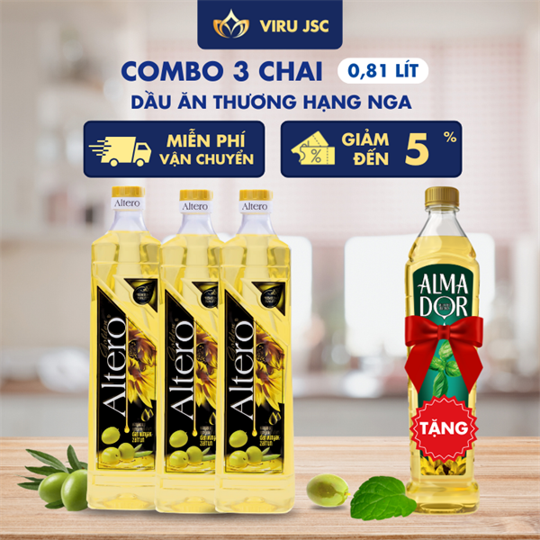 Altero - Combo 3 Ô Liu + Tặng 1 Ô Liu - 810ml