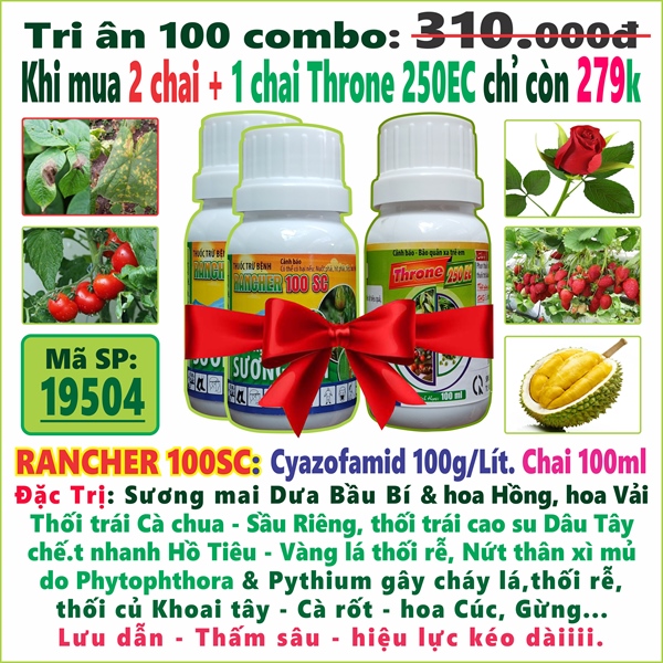 Combo 2 chai Rancher 100SC 100ml + Throne 250EC 100ml (3*)