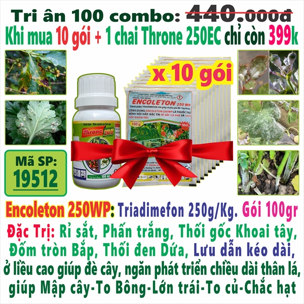 Combo 10 gói Encoleton 100gr + Throne 250EC 100ml. ****