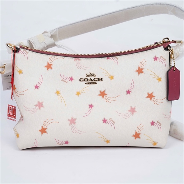 Túi Coach trắng in ngôi sao sz27 (QN) KG+