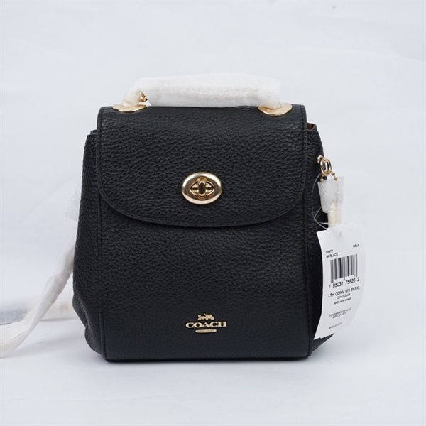Balo Coach đen 14x6x16cm (QN) KG+