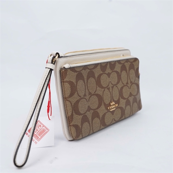 Túi Coach Clutch nâu (QN) sz20 KG+