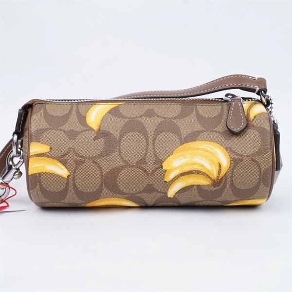 Túi Coach nâu in hình chuối sz19 (QN) KG+