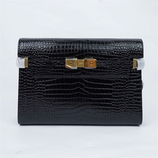Túi YSL Manhattan đen da cá sấu (GUE579271.0621) sz29 +