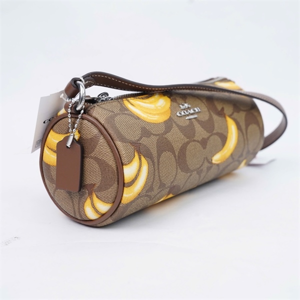 Túi Coach nâu in hình chuối sz19 (QN) KG+