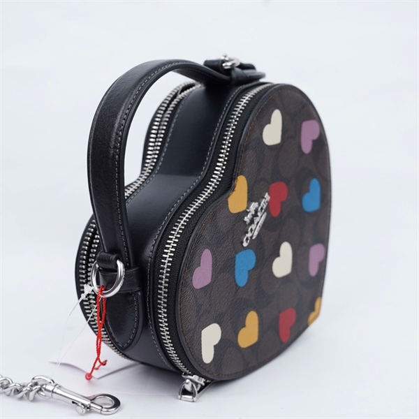 Túi Coach nâu trái tim sz17 (QN) KG+