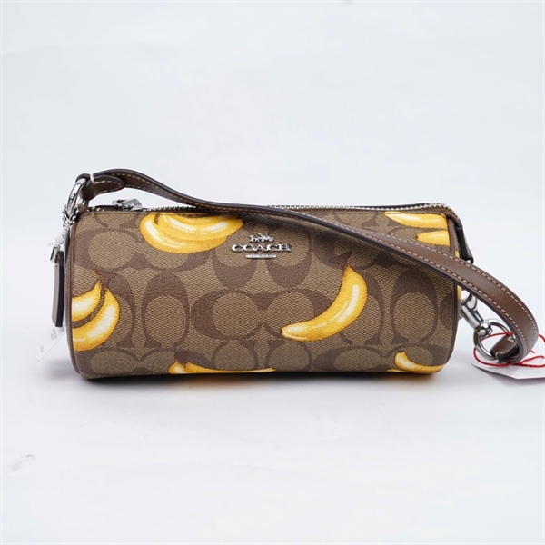 Túi Coach nâu in hình chuối sz19 (QN) KG+