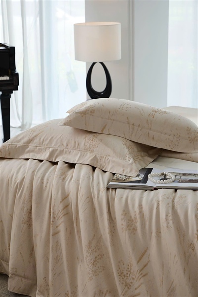 Bộ ga "Phong thảo" cỏ dại ven sông | Gấm Cotton Mặt A 140s - Mặt B 100s - 200x230cm - NY01.04.Q