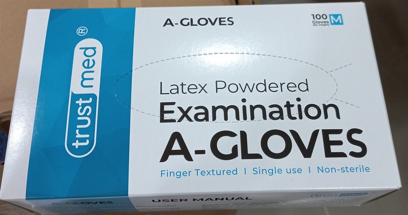 Găng tay cao su y tế có bột Latex Trustmed (K*10H*50đôi) - Thái Lan 2