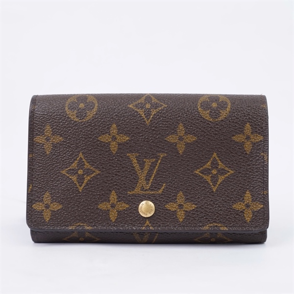 Ví LV hoa nâu nút vàng (SD0042) (LT) KG+