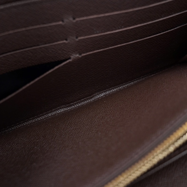 Ví LV zip ô vuông nâu (CA2029) (LT) KG+