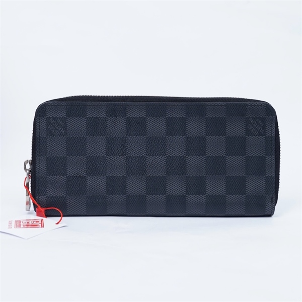 Ví LV zip ô vuông xanh đen (LT) KG+