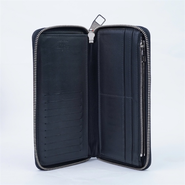 Ví LV zip ô vuông xanh đen (LT) KG+