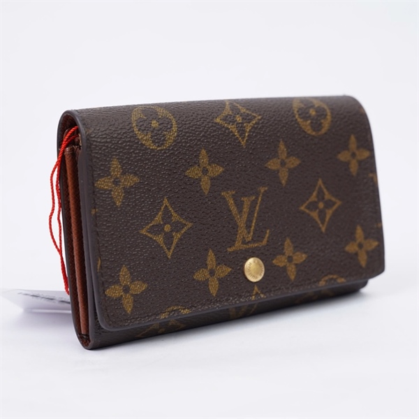 Ví LV hoa nâu nút vàng (SD0042) (LT) KG+