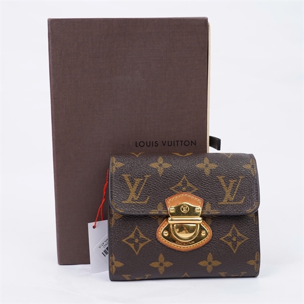 Ví LV hoa nâu khóa vàng (TA3184) (LT) KG+