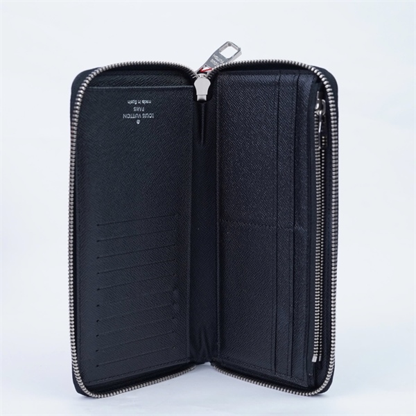 Ví LV zip ô vuông xanh đen (LT) KG+