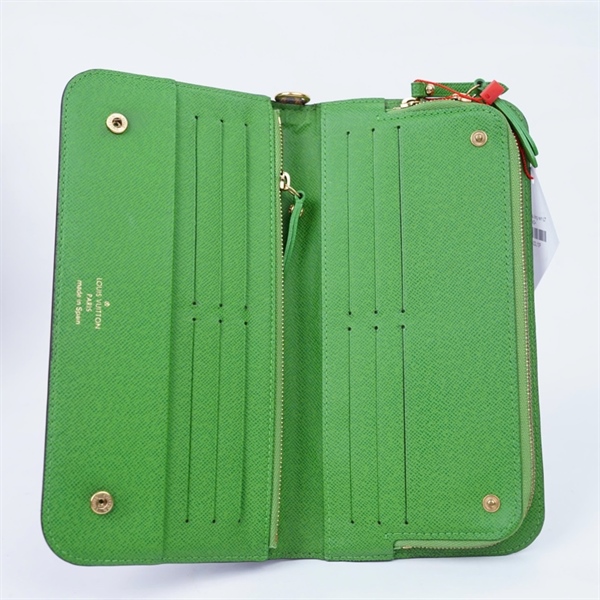 Ví LV hoa nâu lòng xanh (CA4038) (LT) KG+