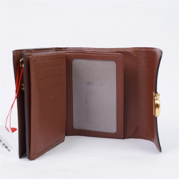 Ví LV hoa nâu khóa vàng (TA3184) (LT) KG+