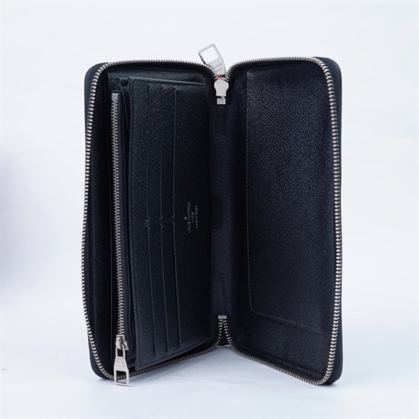 Ví LV zip ô vuông xanh đen (CA2143) (LT) KG+