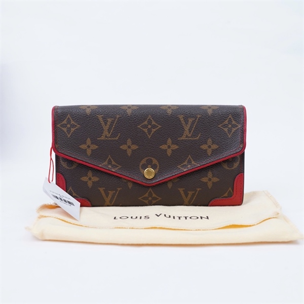 Ví LV hoa nâu viền đỏ (LT) KG+
