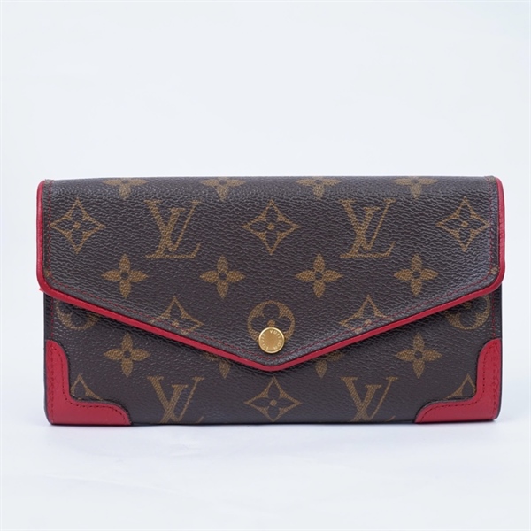 Ví LV hoa nâu viền đỏ (LT) KG+