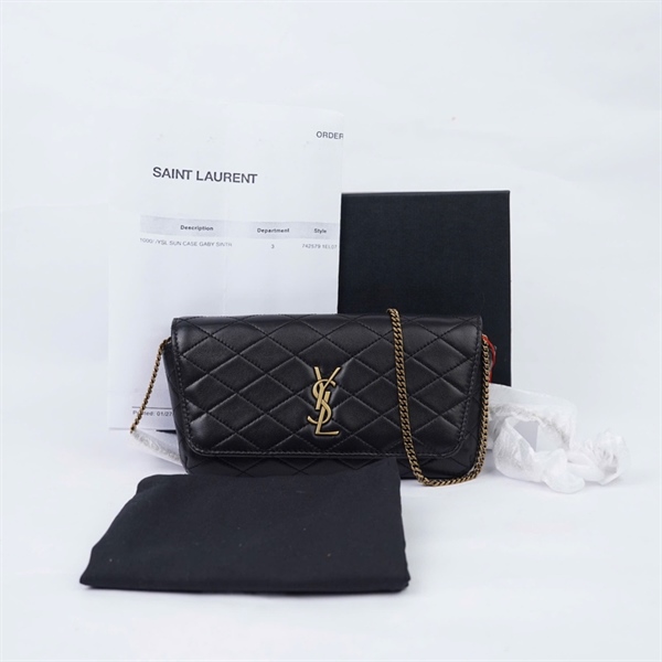 Túi YSL đen GUE742579.0323 sz19 (LN) KG+