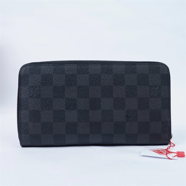 Ví LV zip ô vuông xanh đen (CA2143) (LT) KG+