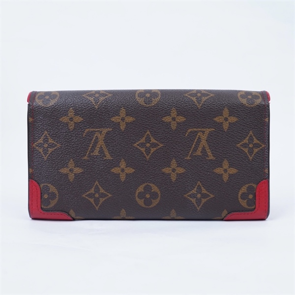 Ví LV hoa nâu viền đỏ (LT) KG+
