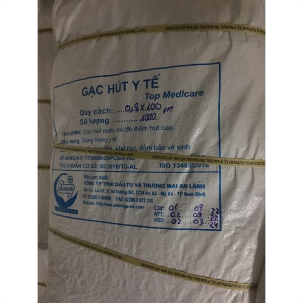 Gạc hút khổ 0,8m KVT (Tập*100mét) - An Lành