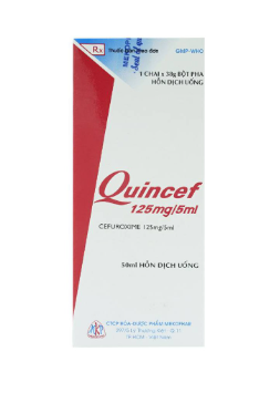 Thuốc Quincef 125mg/5ml (Cefuroxime 125mg/5ml, 38g) - CTCPHDP Mekophar