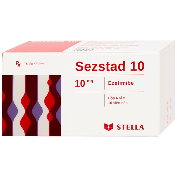 Sezstad 10 (Ezetimibe 10mg) (Hộp 6 vỉ x 10 viên) - Stella