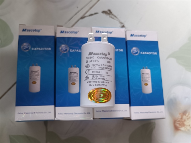Tụ CBB60(8UF/450V), dùng cho mô tơ điện