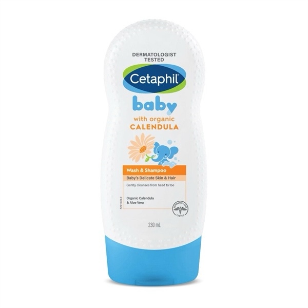 Sữa tắm gội cho bé Cetaphil baby wash & shampoo with Organic calendula