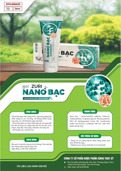 Gel zuri nano bạc 30g - Fda