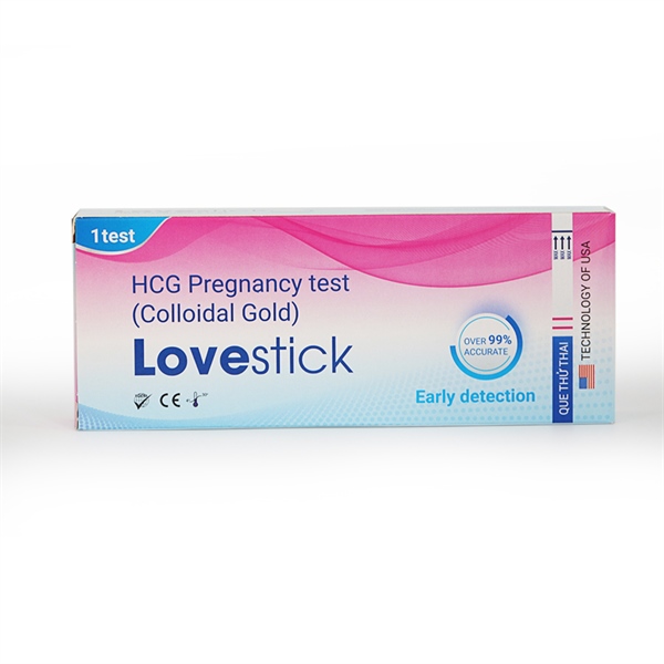 Lovestick - Test thử thai HCG Pregnancy (Hộp 1 test) - Meracine